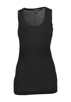 Dolce & Gabbana Pre-Owned ribbed cotton top - Black