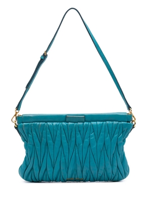 Miu Miu Pre-Owned 2021-2025 Matelasse Lambskin shoulder bag - Blue