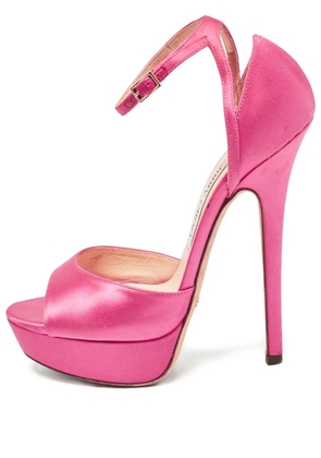 Jimmy Choo Pre-Owned 150mm satin sandals - Pink