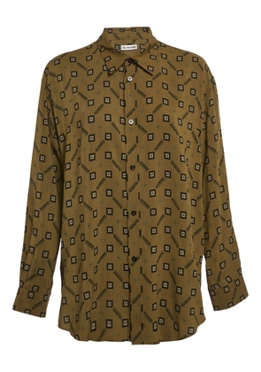 Balenciaga Pre-Owned geometric-print shirt - Green