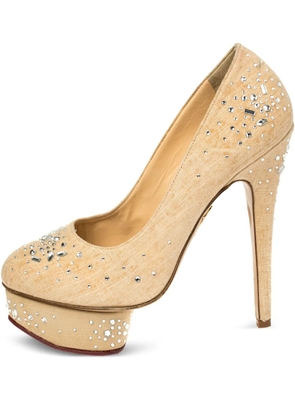 Charlotte Olympia pre-owned 140mm Dolly pumps - Neutrals