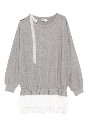 b+ab lace-trim dress - Grey