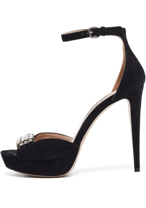 Miu Miu Pre-Owned 130mm leather heeled sandals - Black