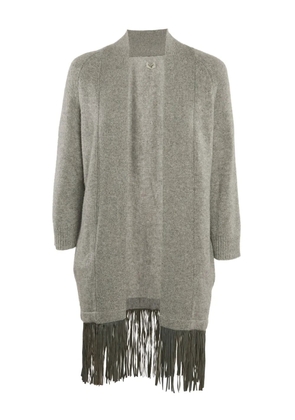 Zadig&Voltaire cashmere fringed cardigan - Grey