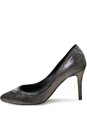Gina 85mm leather pumps - Black