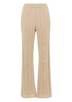 By Malene Birger Kiraz flared knitted trousers - Neutrals