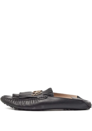 Tod's Vintage fringed leather mules - Black