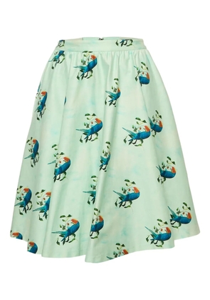 alice + olivia parrot-print mini skirt - Green