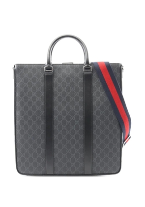 Gucci Pre-Owned 2016-2025 Large GG Supreme Web Tote satchel - Black