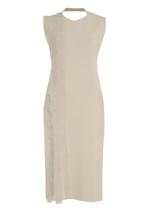 Gloria Coelho stripe-detailed mini dress - Neutrals