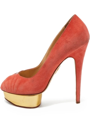 Charlotte Olympia pre-owned 155mm peep-toe pumps - Pink