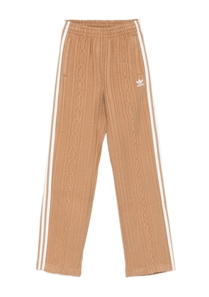 adidas three-stripe track pants - Brown