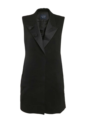 Lanvin Pre-Owned wool silk coat - Black