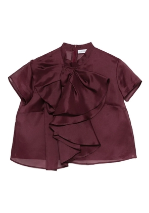 Viktor & Rolf bow-detailed silk top - Red