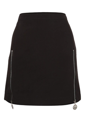 Moschino Pre-Owned denim zip-detail skirt - Black