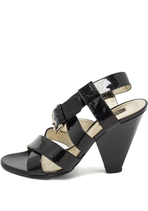 Dolce & Gabbana Pre-Owned 110mm patent leather sandals - Black