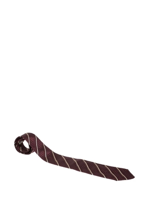 Ermenegildo Zegna Vintage chevron-stripe silk tie - Red