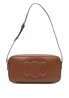 Celine Pre-Owned 2022 Mini Calfskin Cuir Triomphe Camera shoulder bag - Brown