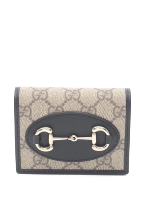 Gucci Pre-Owned 2020's GG-pattern horsebit-detail wallet - Neutrals