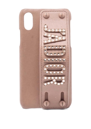 Christian Dior Pre-Owned J'Adior leather iPhone X case - Neutrals