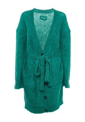 Zadig&Voltaire Romy belted mohair long cardigan - Green