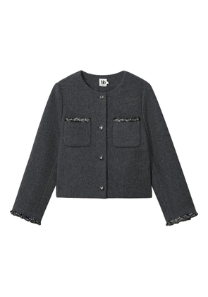 b+ab braided-trimmed pocket jacket - Grey