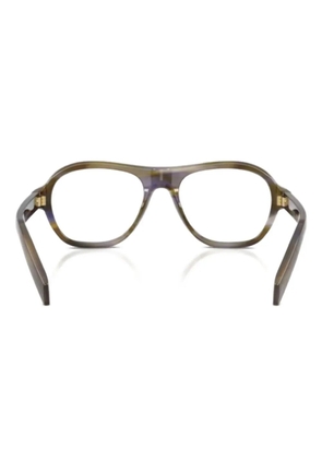 Prada Eyewear geometric-frame glasses - Brown