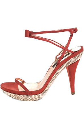 Sergio Rossi Vintage 110mm rhinestone-embellished sandals - Red