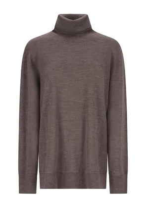 The Row Lizzy roll-neck top - Brown