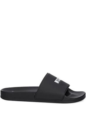 MSGM debossed-logo slides - Black