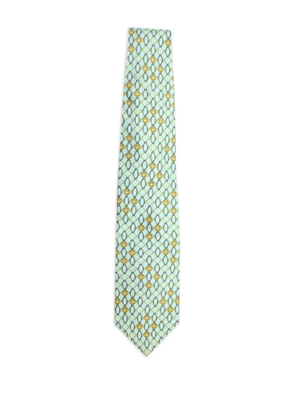 Versace Pre-Owned Medusa Head-pattern silk tie - Blue