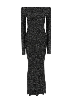 Stella McCartney embellished knit off-the-shoulder dress - Black