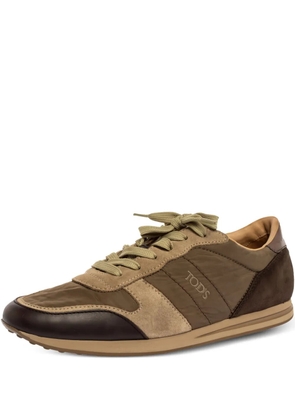 Tod's Vintage quilted-panel sneakers - Brown