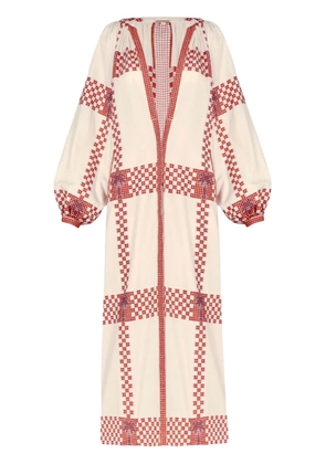 Johanna Ortiz geomtric-print maxi dress - Neutrals