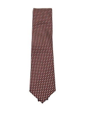 Zegna geometric-pattern tie - Red