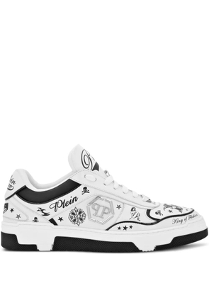 Philipp Plein tattoo-print sneakers - White