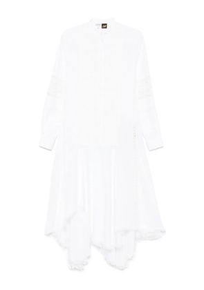 LOEWE lace-panelling midi dress - White