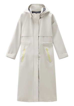 Woolrich single-breasted hooded parka coat - Neutrals