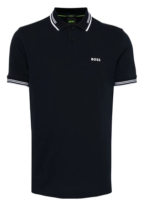 BOSS logo-print polo shirt - Blue