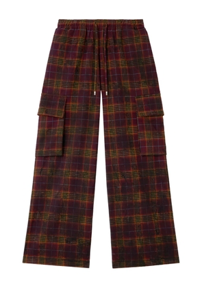 Palm Angels checked cargo pants - Red