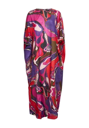 PUCCI abstract-pattern print draped dress - Red