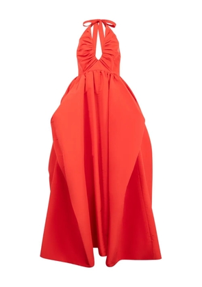 Christopher John Rogers pleated bust umbrella dress - Red
