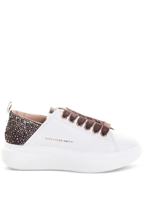Alexander Smith Wembley rhinestones-embellished platform sneakers - White