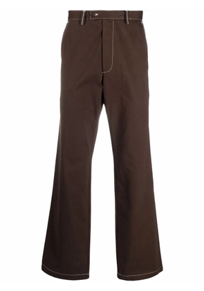 Phipps straight-leg organic cotton trousers - Brown