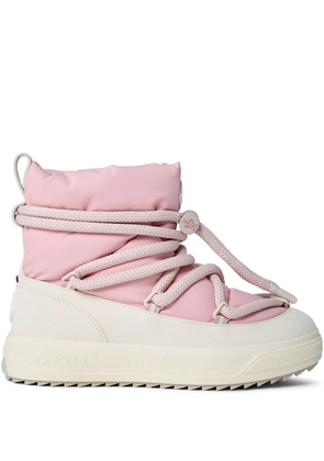 Moncler padded lace-up boots - Pink