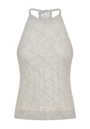 Christopher Esber metallic-detail halterneck top - Grey