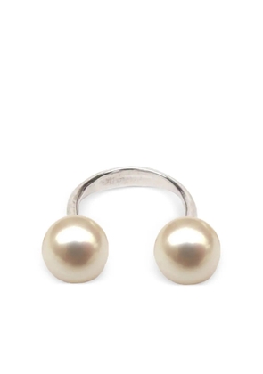 Saskia Diez pearl sling ring - Silver