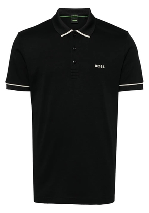 BOSS interlock-weave polo shirt - Black