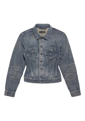 Balenciaga corset-style denim jacket - Blue