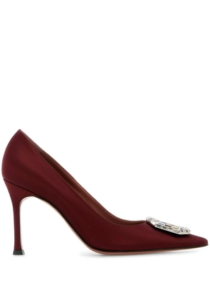 Amina Muaddi 90mm Camelia pumps - Red